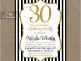 Black and Gold 30th Birthday Invitations 30th Birthday Invitations Black Gold Glitter 20th 30th