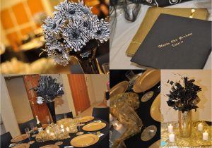 Black and Gold 50th Birthday Decorations Black Gold 20 S theme 50th Birthday Celebration Kustom