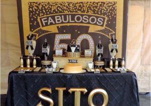 Black and Gold 50th Birthday Decorations Kara 39 S Party Ideas Fabulous 50th Black Gold Birthday