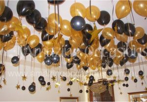 Black and Gold 60th Birthday Decorations Black and Gold Party Centerpieces 60th Birthday Balloons