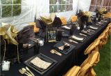 Black and Gold 60th Birthday Decorations Black Gold Birthday Party Ideas Photo 1 Of 16 Catch