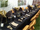 Black and Gold 60th Birthday Decorations Black Gold Birthday Party Ideas Photo 1 Of 16 Catch
