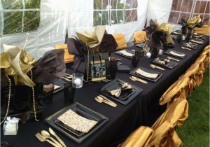 Black and Gold 60th Birthday Decorations Black Gold Birthday Party Ideas Photo 1 Of 16 Catch