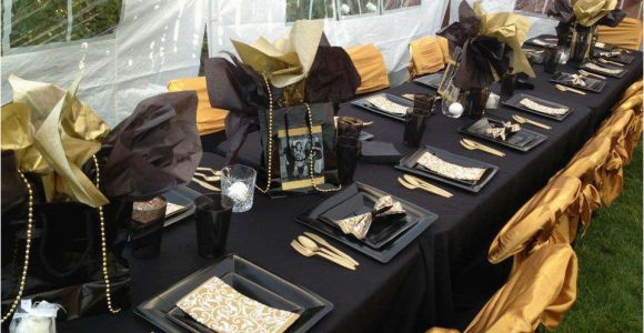 Black and Gold 60th Birthday Decorations Black Gold Birthday Party Ideas Photo 1 Of 16 Catch