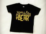 Black and Gold Birthday Girl Shirt Birthday Bear T Shirt Black and Gold Birthday Shirt Black