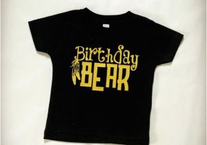 Black and Gold Birthday Girl Shirt Birthday Bear T Shirt Black and Gold Birthday Shirt Black