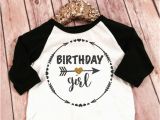 Black and Gold Birthday Girl Shirt Birthday Girl Black and Gold Sparkle Raglan Shirt Baby Raglan