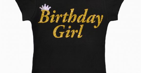 Black and Gold Birthday Girl Shirt Birthday Girl Shirt Party T Shirt Black and Gold Shirt Tee