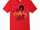 Black and Gold Birthday Girl Shirt Black Girl Magic Birthday Girls Shirt Gold Party Gift Rt