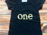 Black and Gold Birthday Girl Shirt One Year Old Birthday Shirt Black and Gold by Poshinpinkkids