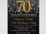 Black and Gold Birthday Invitations Free Black and Gold 70th Birthday Invitations 70th Birthday