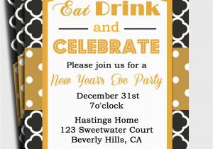 Black and Gold Birthday Invitations Free Black and Gold Invitation Printable or Printed with Free