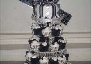 Black and Silver 21st Birthday Decorations Black White and Silver Masquerade 21st Birthday Cake and