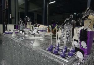 Black and Silver 21st Birthday Decorations Purple Black White and Silver Birthday Party Ideas