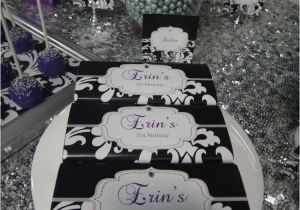 Black and Silver 21st Birthday Decorations Purple Black White and Silver Birthday Party Ideas