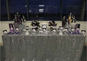 Black and Silver 21st Birthday Decorations Purple Black White and Silver Birthday Party Ideas