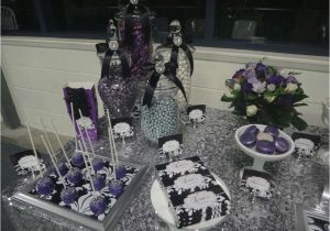 Black and Silver 21st Birthday Decorations Purple Black White and Silver Birthday Party Ideas