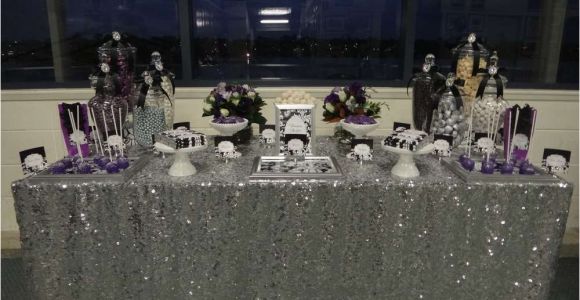 Black and Silver 21st Birthday Decorations Purple Black White and Silver Birthday Party Ideas
