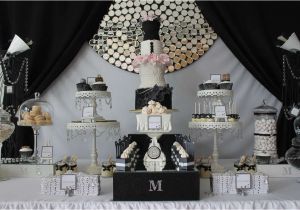 Black and Silver 21st Birthday Decorations Runway Catwalk Fashion Birthday Party Ideas Photo 1 Of