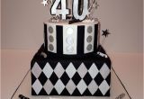 Black and Silver 40th Birthday Decorations Black Silver and White 40th Birthday Cake My 40th Ideas