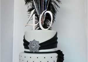 Black and Silver 40th Birthday Decorations Black White and Silver Elegant 40th Birthday Cake Cake