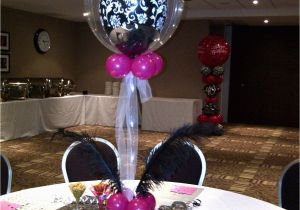 Black and Silver 40th Birthday Decorations Purple and Silver Party Decorations Centre Pieces with