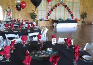 Black and Silver 50th Birthday Decorations Casino Prom Balloons In Silver Black and Red at Maneeley