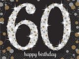 Black and Silver 60th Birthday Decorations 16 X Black Age 60 Napkins Black Gold Silver 60th Birthday