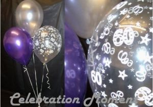 Black and Silver 60th Birthday Decorations 60th Birthday Balloon Party Decoration Purple Silver 15