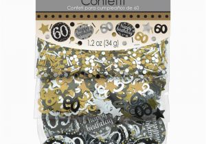 Black and Silver 60th Birthday Decorations 60th Birthday Confetti Table Decoration Sprinkle Black