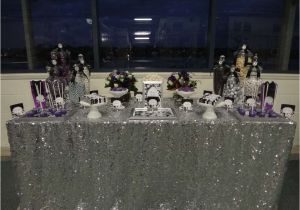 Black and Silver 60th Birthday Decorations Purple Black White and Silver Birthday Party Ideas