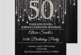 Black and Silver Birthday Invitations Black and Silver 50th Birthday Invitations Elegant 50th