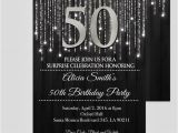 Black and Silver Birthday Invitations Black and Silver 50th Birthday Invitations Elegant 50th