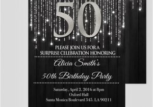 Black and Silver Birthday Invitations Black and Silver 50th Birthday Invitations Elegant 50th