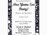 Black and Silver Birthday Invitations Black and Silver New Years Eve Party Invitation