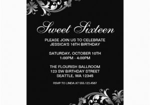 Black and Silver Birthday Invitations Personalized Black and Silver Invitations