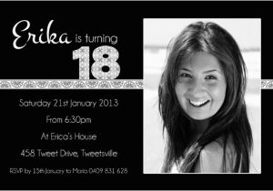Black and White 18th Birthday Decorations Free Black and White Birthday Invitations Design Free