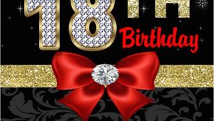 Black and White 18th Birthday Decorations Red Black Gold Diamond 18th Birthday Party Invitations