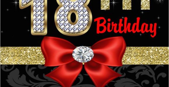 Black and White 18th Birthday Decorations Red Black Gold Diamond 18th Birthday Party Invitations