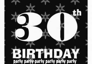 Black and White 30th Birthday Invitations 30th Birthday Party Black and White Stars W861 5 25×5 25