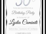 Black and White 30th Birthday Invitations Adult Birthday Invitations Black White Stripe 30th