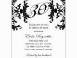 Black and White 30th Birthday Invitations Black and White Decorative Framed 30th Birthday
