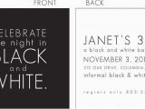Black and White 30th Birthday Invitations Black and White Party Invitation 30th Birthday