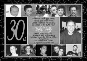 Black and White 30th Birthday Invitations Men 39 S 30th Birthday Invitation Classic Modern Black White