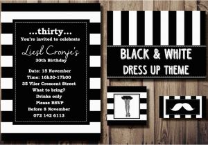 Black and White 30th Birthday Invitations Party Press Party Invitations Invitation Designs