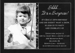 Black and White 30th Birthday Invitations Surprise 30th Birthday Party Invitation Ideas New Party