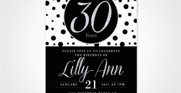 Black and White 30th Birthday Invitations Tag Archive for Quot 30th Birthday Invitation Quot Gldesigns 2 Go