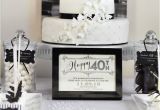 Black and White 40th Birthday Party Decorations Kara 39 S Party Ideas Stylish Black and White 40th Birthday