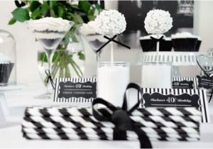 Black and White 40th Birthday Party Decorations Kara 39 S Party Ideas Stylish Black and White 40th Birthday