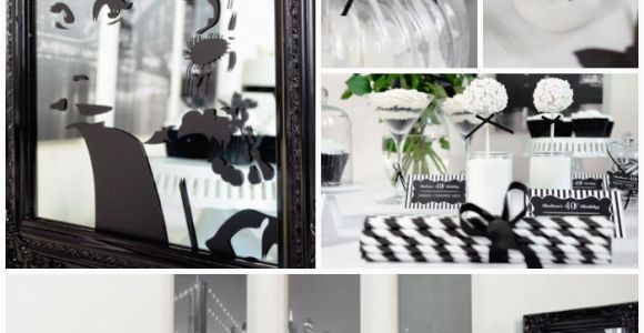 Black and White 40th Birthday Party Decorations Kara 39 S Party Ideas Stylish Black and White 40th Birthday